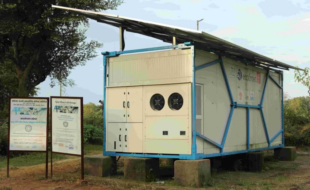 One of Selco's micro cold storage units installed at Jharkhand