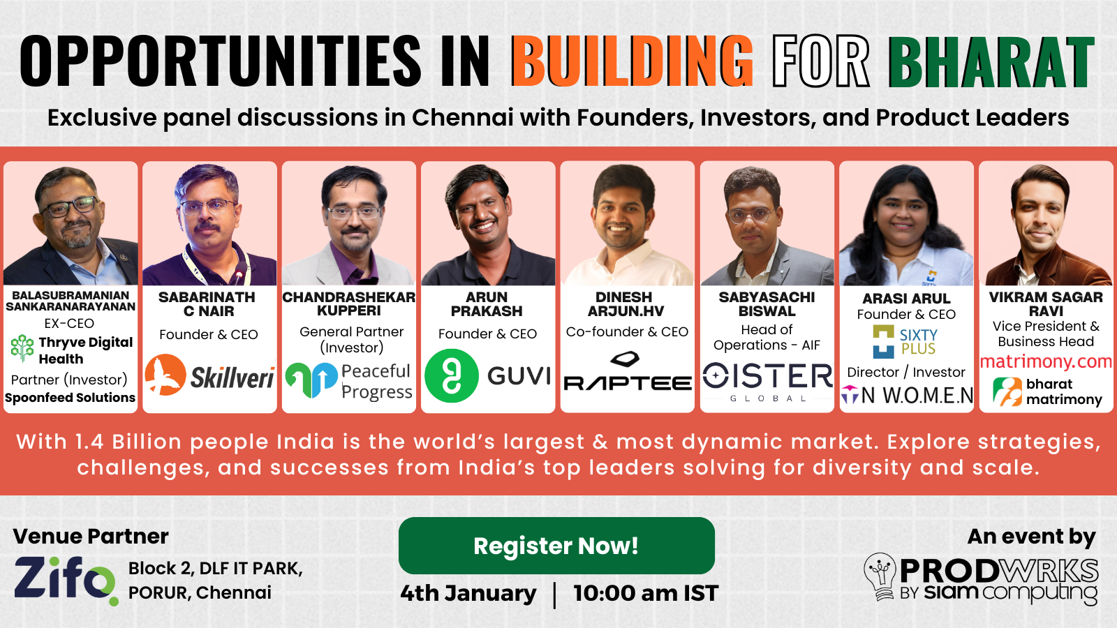 Register: Opportunities in Building for Bharat - https://lu.ma/08dnauk1