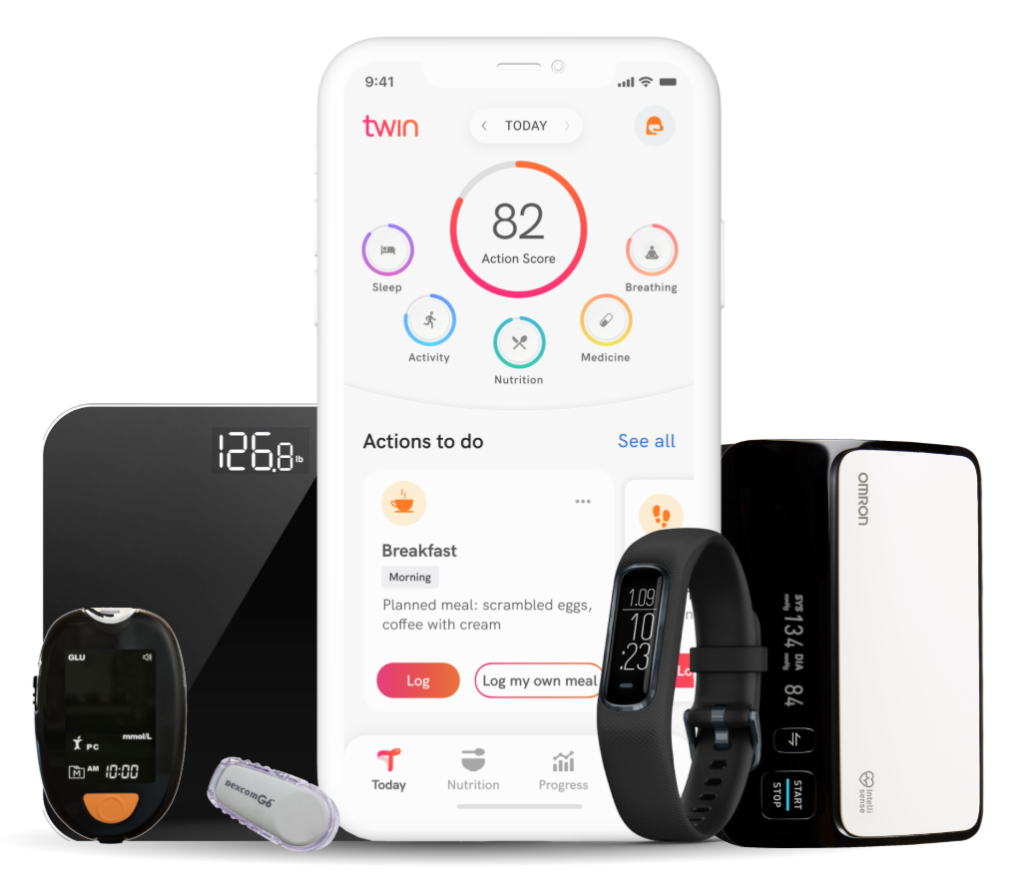 Twin Health - cgm, composition scale, wearable